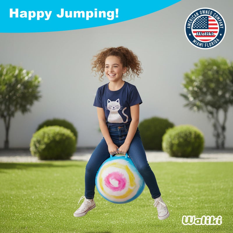 WALIKI Hopper Ball for Teens | 22-Inch Jumping Sit and Bounce Ball | Hop Ball for Outdoor Fun & Tie Dye - Image 4